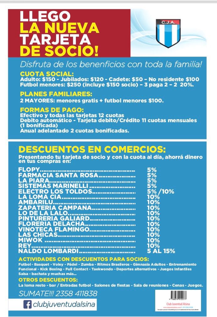 Llega la nueva tarjeta de socios