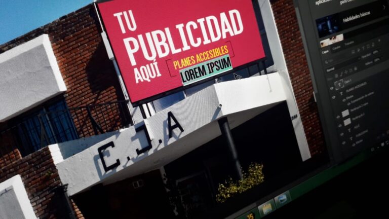 Publicita en pantalla gigante