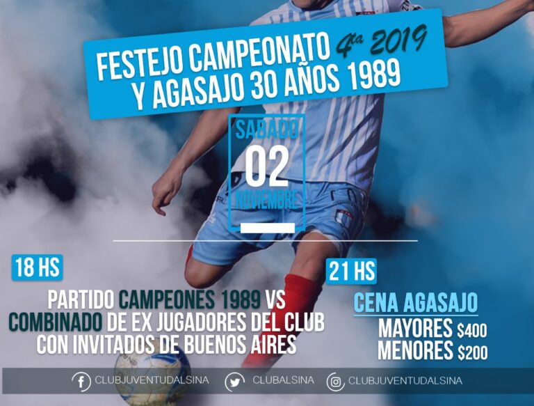 Festejo de campeonato 1989 30 años partido y cena