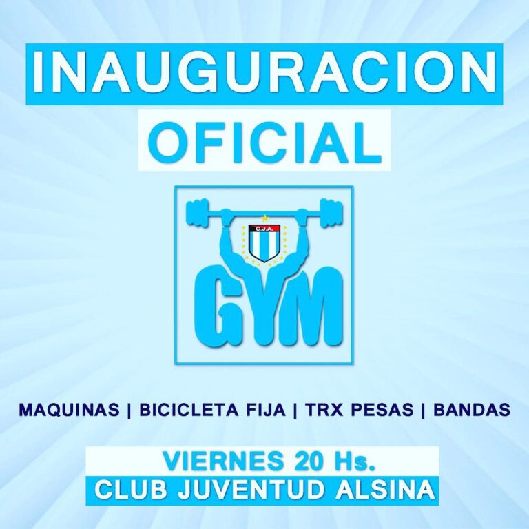 Invitación a inauguración de gimnasio de pesas