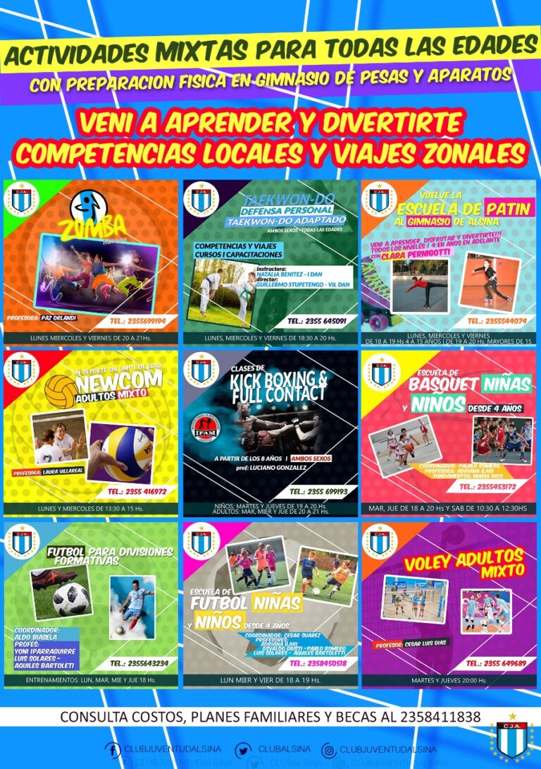 Oferta de nueve actividades deportivas para 2020